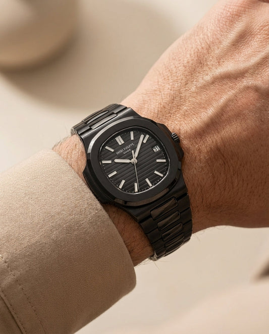 Nautiq Black Automatic Steel Luxury Watch