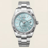 Centrix Ice Blue Dual-Time Silver Watch