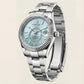 Centrix Ice Blue Dual-Time Silver Watch