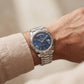 Centrix Royal Blue Day-Date Silver Watch