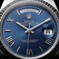Centrix Royal Blue Day-Date Silver Watch