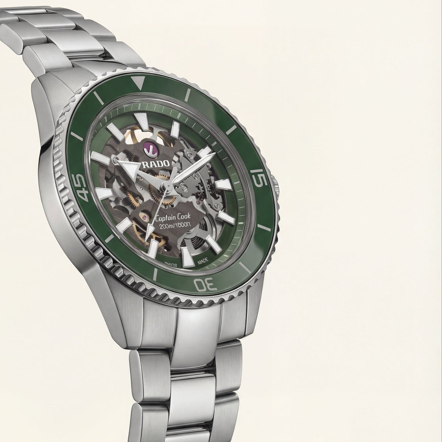 Emerald Green Skeleton Dial Automatic Men’s Watch