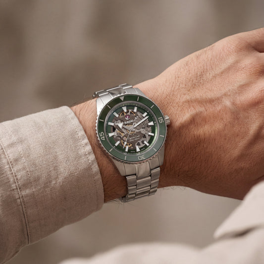 Emerald Green Skeleton Dial Automatic Men’s Watch