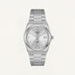 Stainless Steel Integrated Bracelet Silver Dial Date Watch – Women