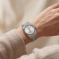 Stainless Steel Integrated Bracelet Silver Dial Date Watch – Women