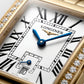 Full Gold Diamond-Set Rectangular Roman Dial Bracelet Watch – Women