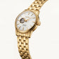 Gold Stainless Steel Case White Sunburst Dial Open-Heart Automatic Luxury Bracelet Watch – Men
