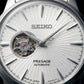 Silver Stainless Steel Case Silver Sunburst Dial Open-Heart Automatic Luxury Bracelet Watch – Men