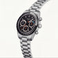 Luxury Stainless Steel Chronograph Tachymeter Black Dial Sport Bracelet Watch – Men