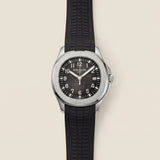 Luxury Stainless Steel Sport Watch Charcoal Embossed Dial Black Rubber Strap Premium Watch – Men