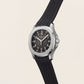 Luxury Stainless Steel Sport Watch Charcoal Embossed Dial Black Rubber Strap Premium Watch – Men