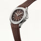 Luxury Stainless Steel Sport Watch Chocolate Brown Embossed Dial Brown Rubber Strap Premium Watch – Men