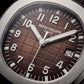 Luxury Stainless Steel Sport Watch Chocolate Brown Embossed Dial Brown Rubber Strap Premium Watch – Men