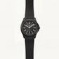 Luxury Black Stainless Steel Sport Watch Charcoal Embossed Dial Black Rubber Strap Premium Watch – Men
