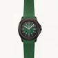 Luxury Green Sport Watch Black Stainless Steel Case Green Textured Dial Premium Rubber Strap Watch – Men