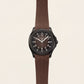 Luxury Black Sport Watch Matte Black Steel Case Charcoal Grid Dial Premium Rubber Strap  Watch – Men