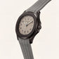Luxury Grey Sport Watch Matte Black Steel Case Sand Textured Dial Grey Rubber Strap Premium Watch – Men