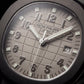 Luxury Grey Sport Watch Matte Black Steel Case Sand Textured Dial Grey Rubber Strap Premium Watch – Men