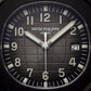 Luxury Black Sport Watch Matte Black Steel Case Charcoal Grid Dial Premium Rubber Strap Watch – Men