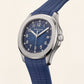 Luxury Blue Sport Watch Stainless Steel Case Blue Textured Dial Premium Rubber Strap Watch – Men
