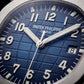 Luxury Blue Sport Watch Stainless Steel Case Blue Textured Dial Premium Rubber Strap Watch – Men