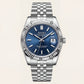 Luxury Stainless Steel Watch Fluted Bezel Blue Sunburst Dial Jubilee Bracelet Premium Automatic Date Watch – Men