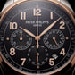 Luxury Two-Tone Stainless Steel Chronograph Watch Rose Gold Bezel Black Dial Arabic Numerals Multi-Subdial Date Display – Men