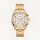 Luxury Gold Stainless Steel Chronograph Watch Silver Dial Arabic Numerals Multi-Subdial Date Display – Men