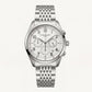 Luxury Silver Stainless Steel Chronograph Watch Silver Dial Arabic Numerals Multi-Subdial Date Display – Men
