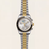Luxury Two-Tone Stainless Steel Chronograph Tachymeter Silver Dial Premium Bracelet Watch – Men