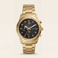 Luxury Gold Stainless Steel Chronograph Watch Black Dial Multi-Subdial Date Display Sport Watch – Men