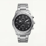 Luxury Silver Stainless Steel Chronograph Watch Black Dial Multi-Subdial Date Display Sport Watch – Men