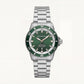 Premium Silver Stainless Steel Diver Style Watch Green Dial White Ring Date Display Sport Luxury Watch – Men