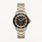Premium Two-Tone Stainless Steel Diver Style Watch Black Dial Gold Accents Date Display Sport Luxury Watch – Men
