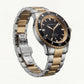 Premium Two-Tone Stainless Steel Diver Style Watch Black Dial Gold Accents Date Display Sport Luxury Watch – Men