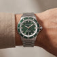 Premium Silver Stainless Steel Diver Style Watch Green Dial White Ring Date Display Sport Luxury Watch – Men