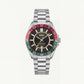 Premium Silver Stainless Steel Watch Black Dial Tricolor Sport Bezel Date Display Classic Luxury Watch – Men