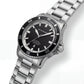 Premium Silver Stainless Steel Diver Style Watch Black Dial White Ring Date Display Sport Luxury Watch – Men