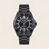 Premium Black Stainless Steel Watch Black Dial Sport Bezel Date Display All-Black Luxury Watch – Men