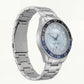 Premium Silver Stainless Steel Watch Ice Blue Dial Blue Sport Bezel Date Display Classic Luxury Watch – Men
