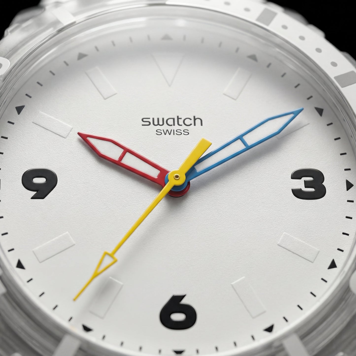 Transparent White Sport Men’s Watch with Silicone Strap