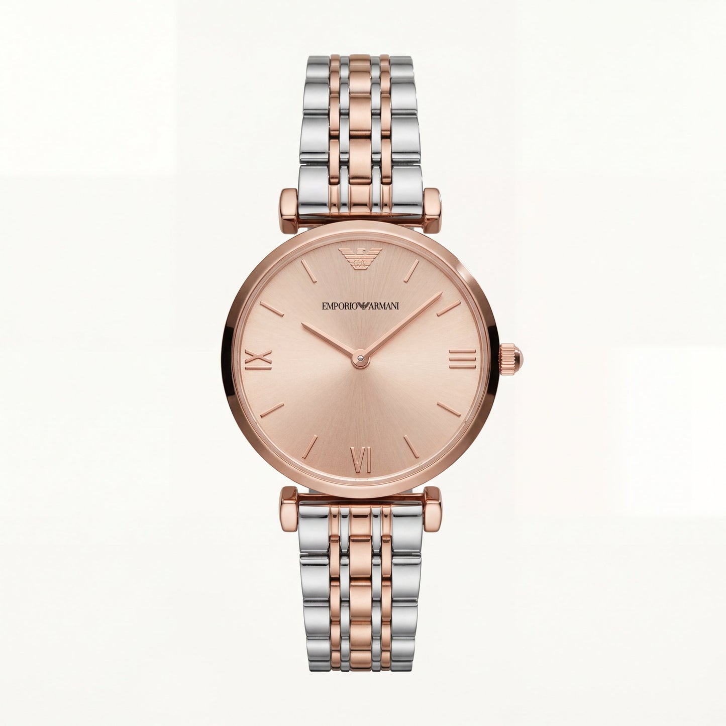 Blush Harmony Minimal Watch – Two-Tone Rose Edition