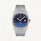 Centrix Navy Blue Waffle Dial Silver Watch