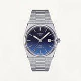 Centrix Navy Blue Waffle Dial Silver Watch