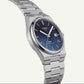 Centrix Navy Blue Waffle Dial Silver Watch