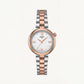 Two-Tone Steel & Rose Gold Roman Dial Elegant Bracelet Watch – Women