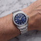 Midnight Blue Solar Quartz Stainless Steel Dress Watch