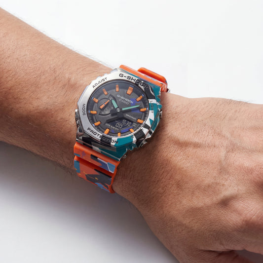 Urban Camo Multi-Color Tough Sports Men’s Watch with Digital-Analog Display