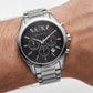 Centrix Midnight Black Silver Chronograph Watch