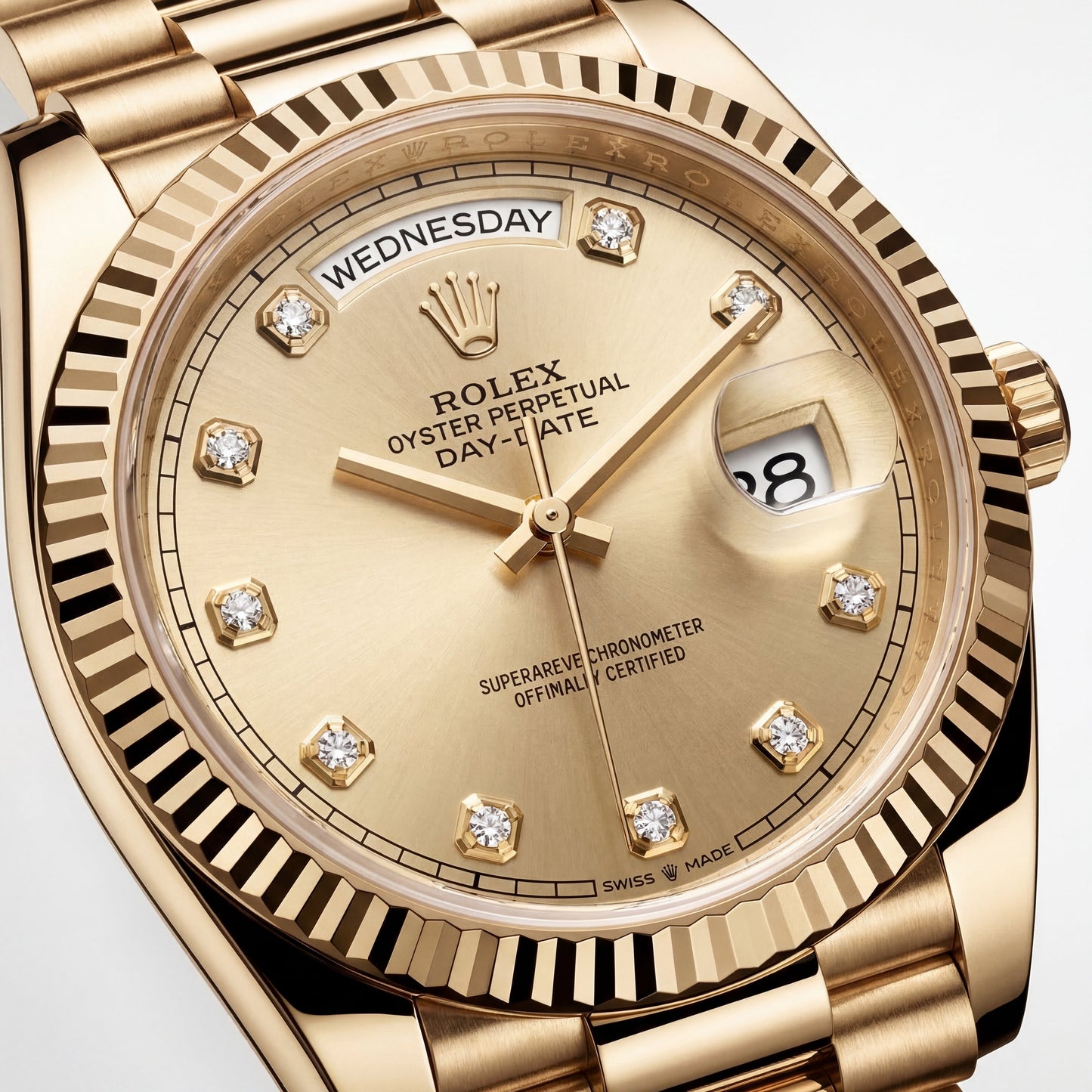 Centrix Gold Diamond Day-Date Watch